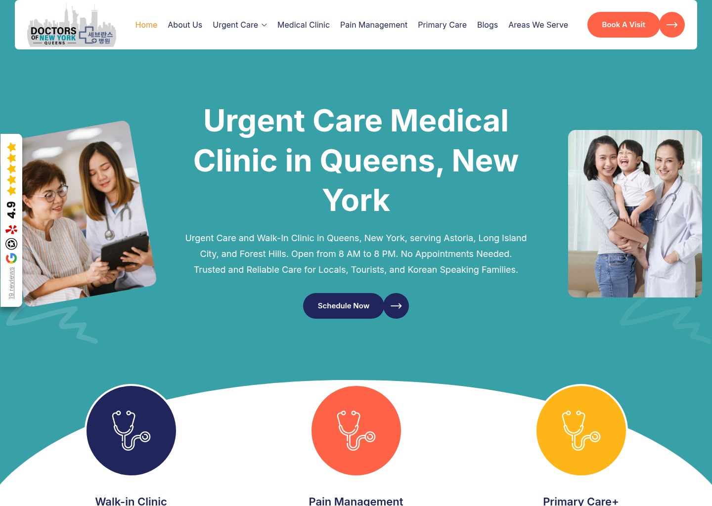 Urgent Care & Primary Care in Queens | Doctors of New York — website design on Landdding