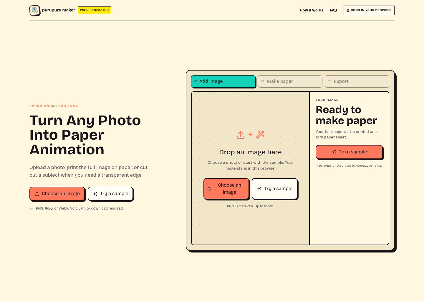 Paper Animator - Turn Any Photo Into Paper Animation Online — website design on Landdding