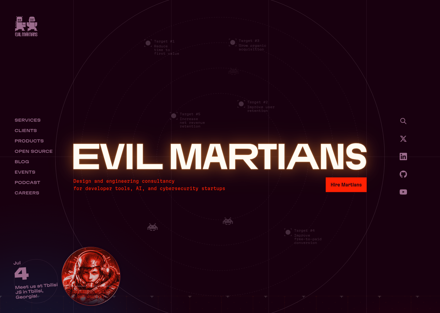 Evil Martians — website design on Landdding