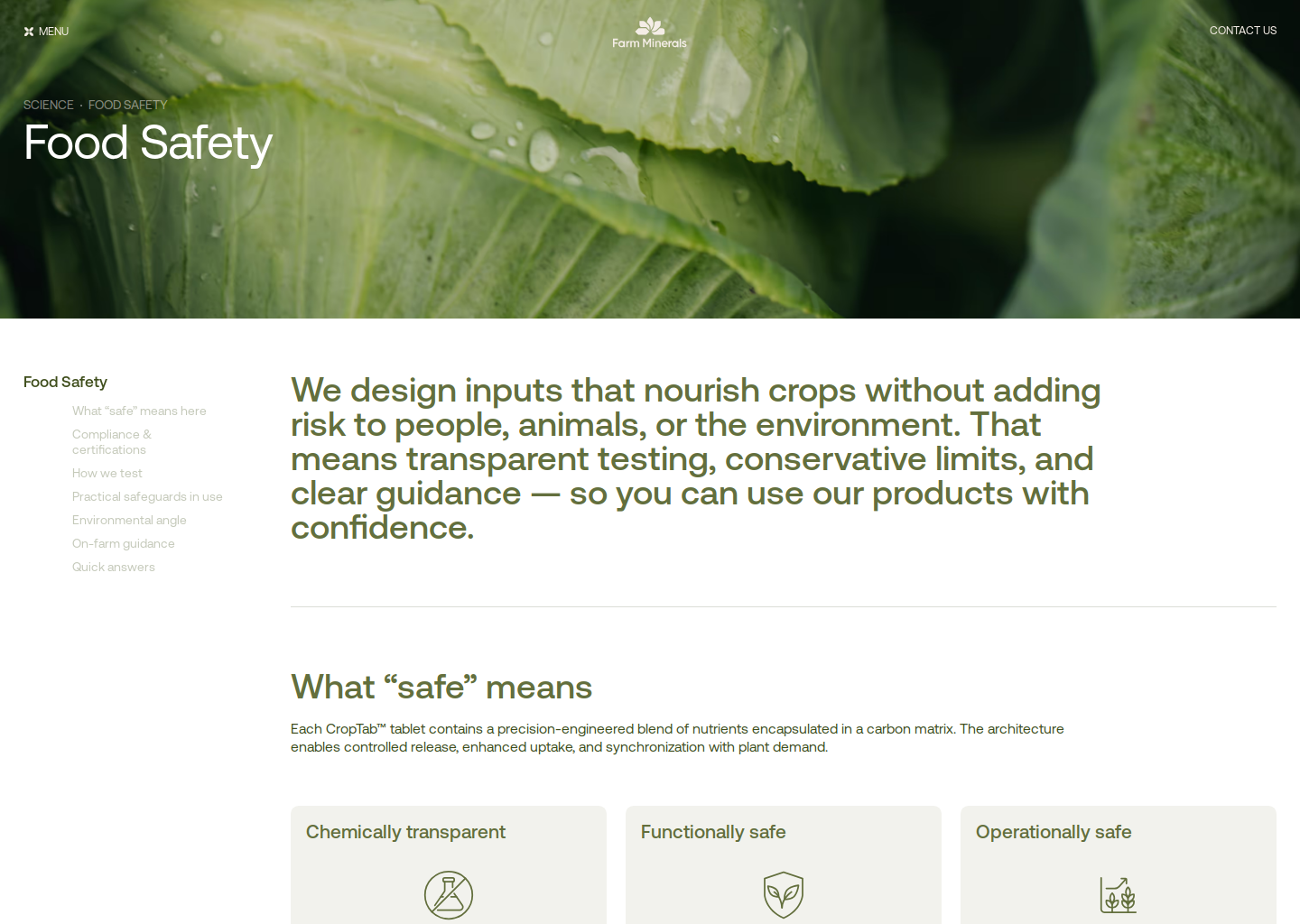 Food Safety | Farm Minerals