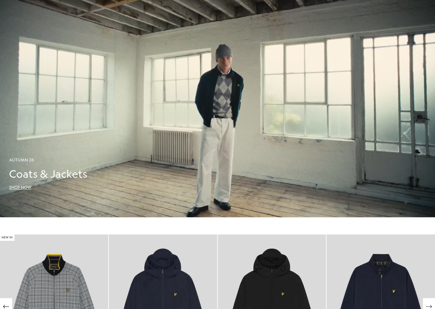 Lyle & Scott™ Official Site | Premium British Menswear — website design on Landdding