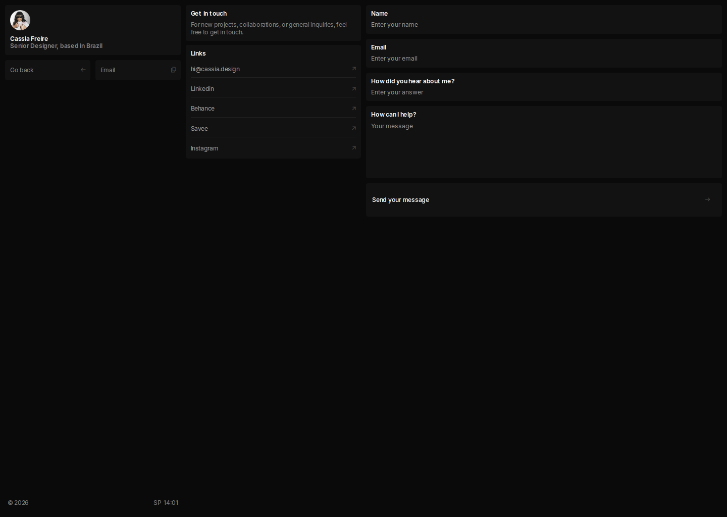 Cassia Freire, Senior Designer