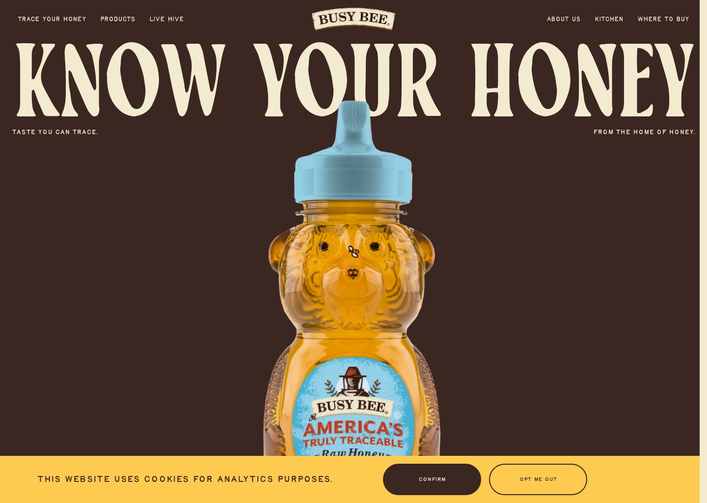 Busy Bee Honey | America's Truly Traceable Raw Honey — website design on Landdding