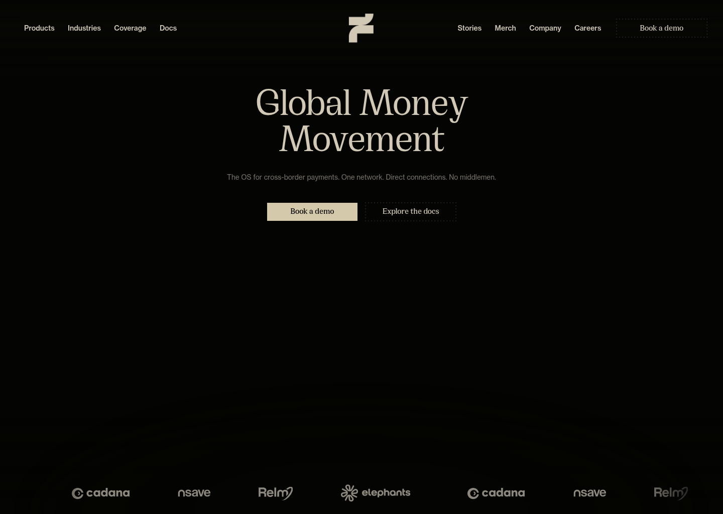Fin — Global Money Movement | Fin.com — website design on Landdding