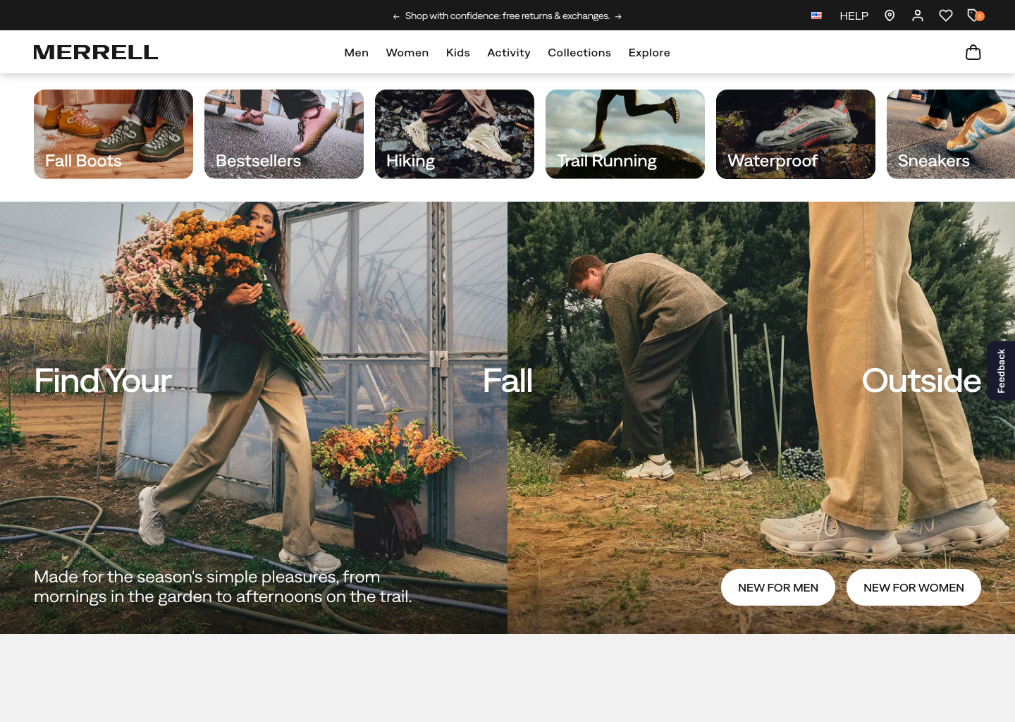 Merrell Official Site | The Summer Sneaker | Merrell — website design on Landdding