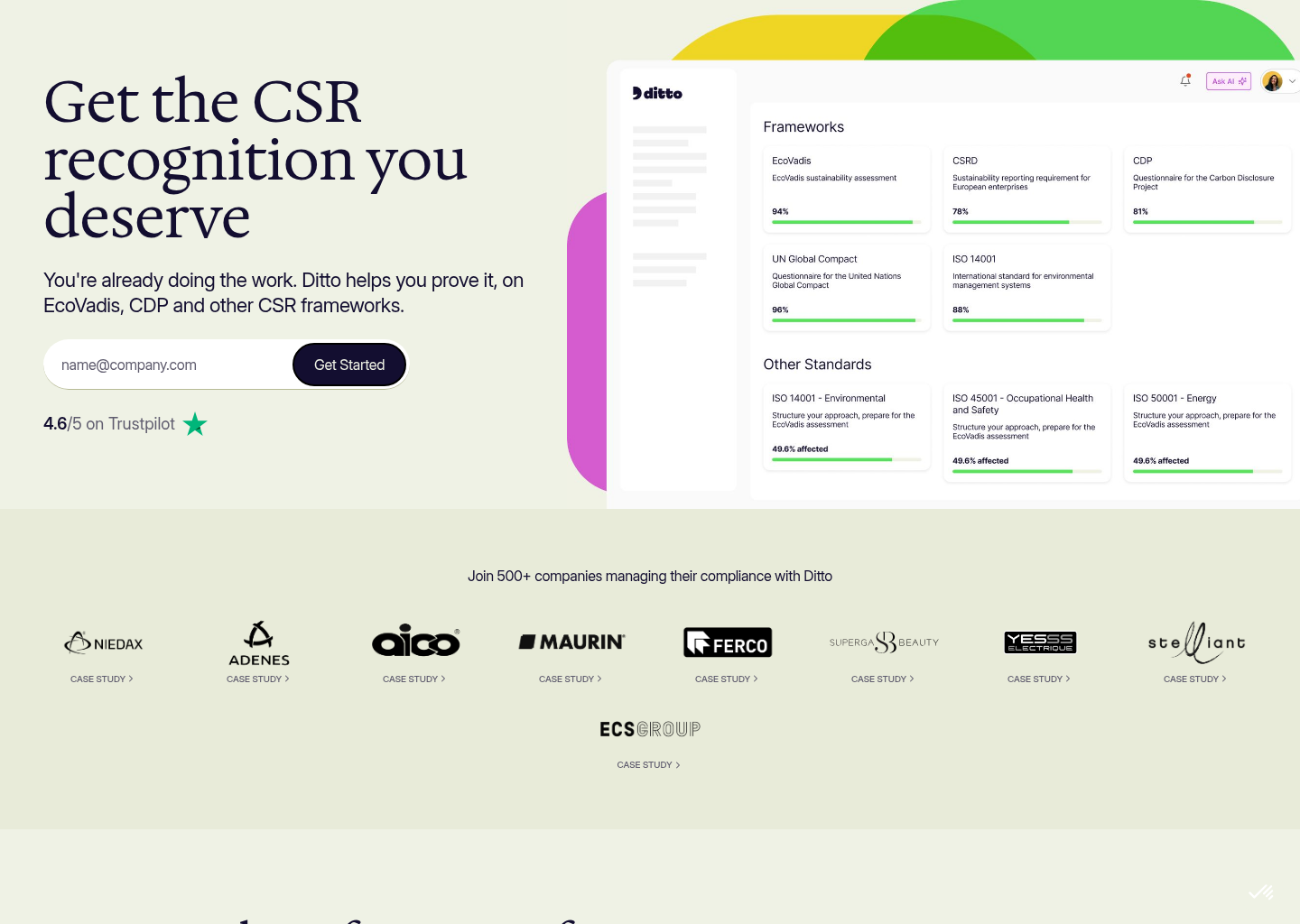 Ditto — website design on Landdding