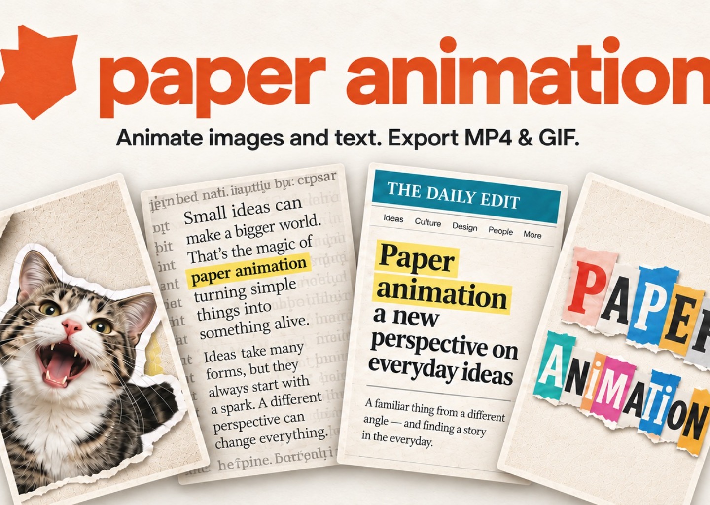 Paper Animation — Online Paper Animation Maker — website design on Landdding