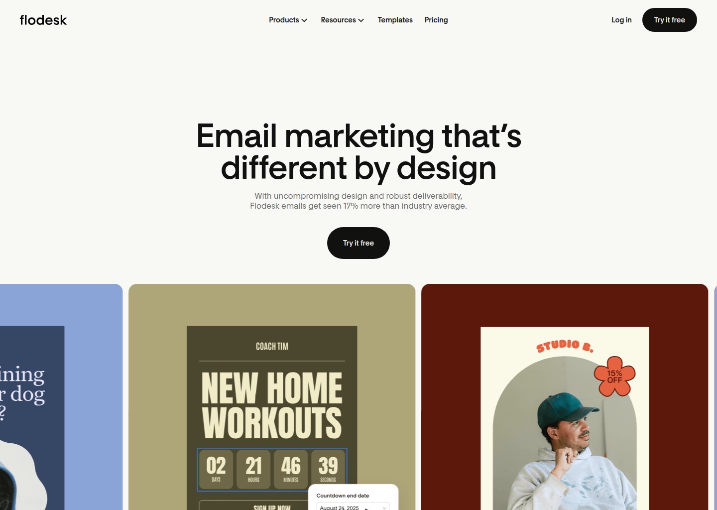 Flodesk — website design on Landdding