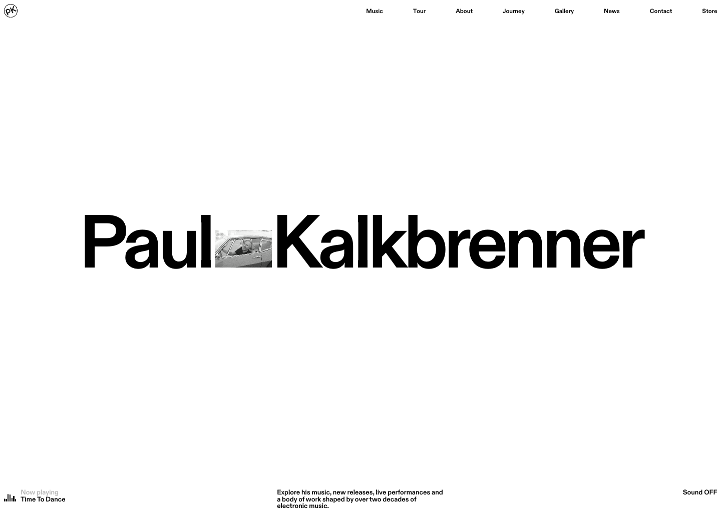 Paul Kalkbrenner — website design on Landdding