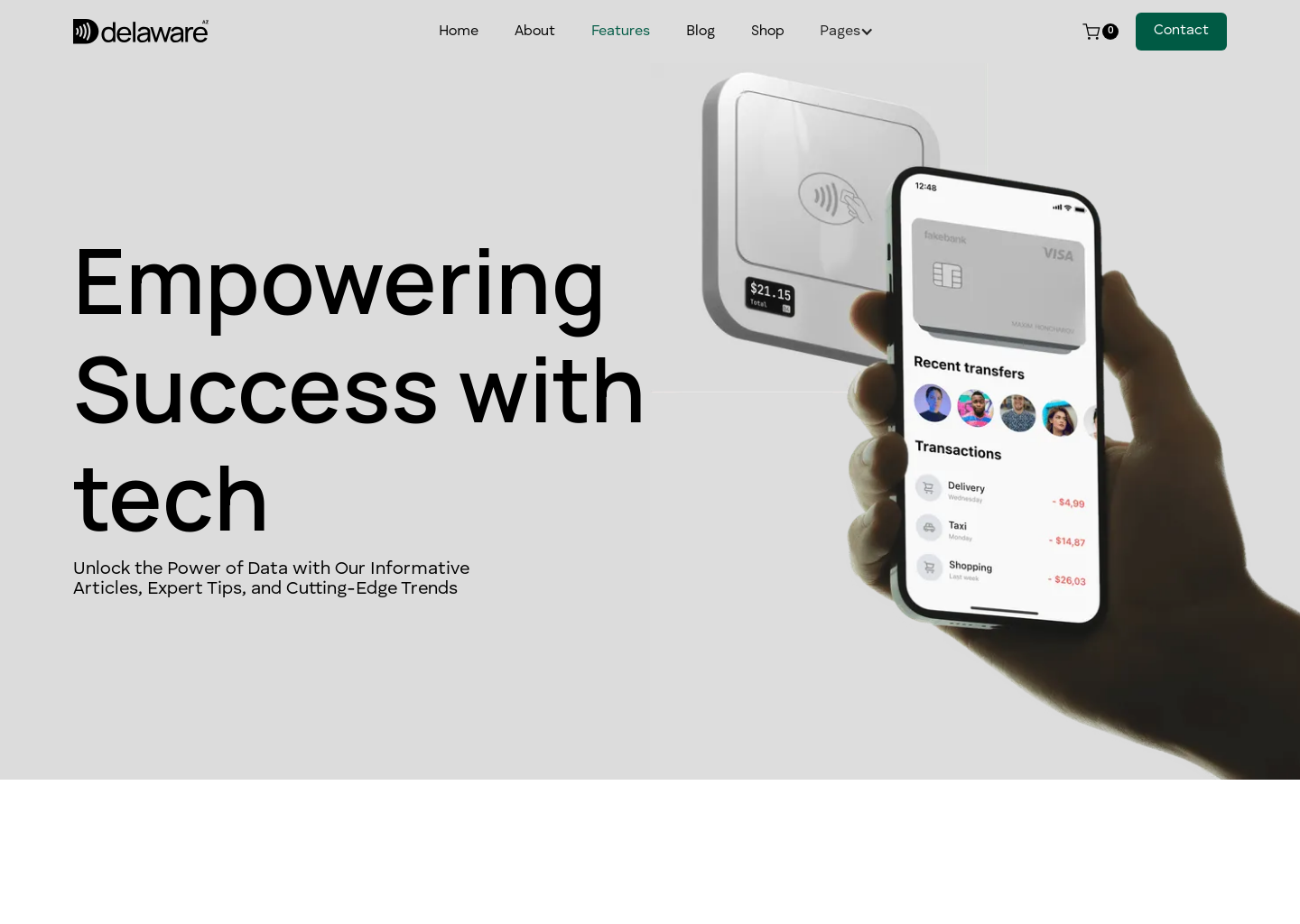 Delaware - Webflow Ecommerce website template