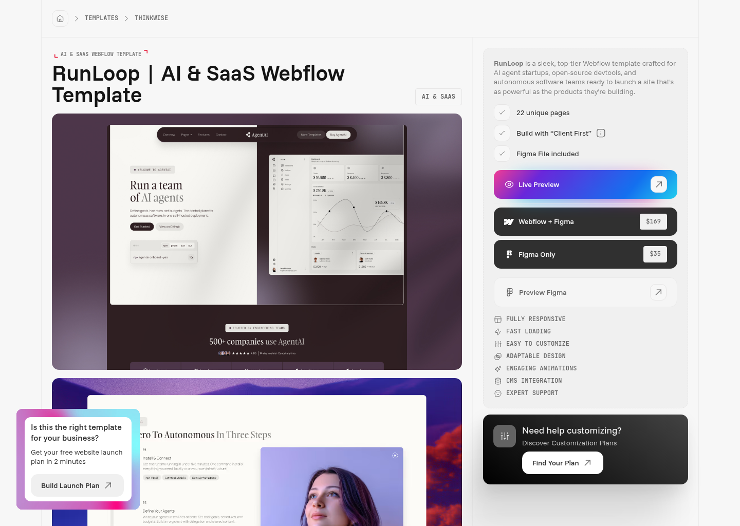RunLoop - Webflow HTML website template — website design on Landdding