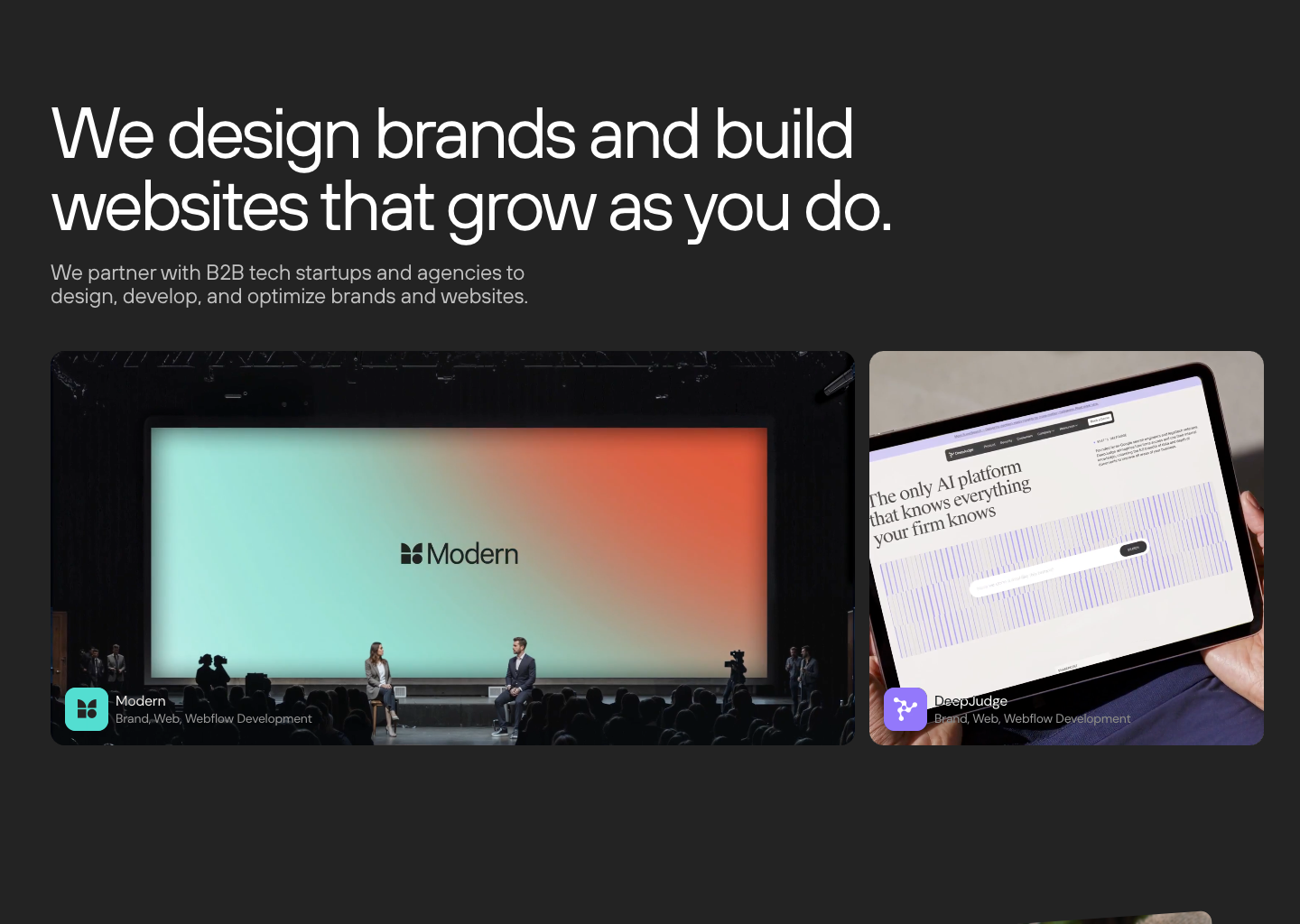 Better Mistakes | Web Design & Webflow Development Agency — website design on Landdding
