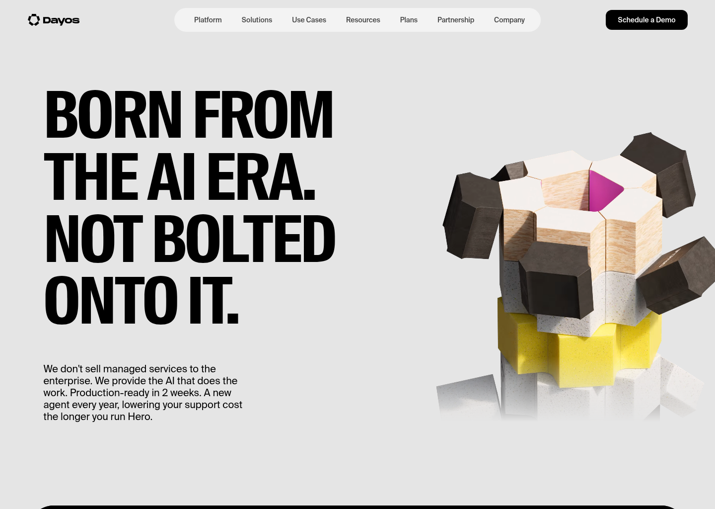Dayos — website design on Landdding