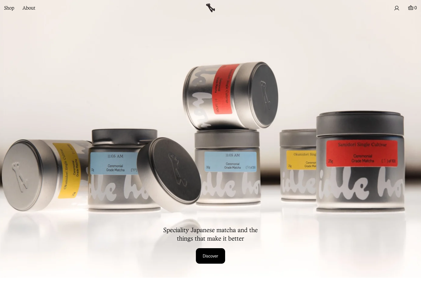 Idle Hour Matcha — website design on Landdding