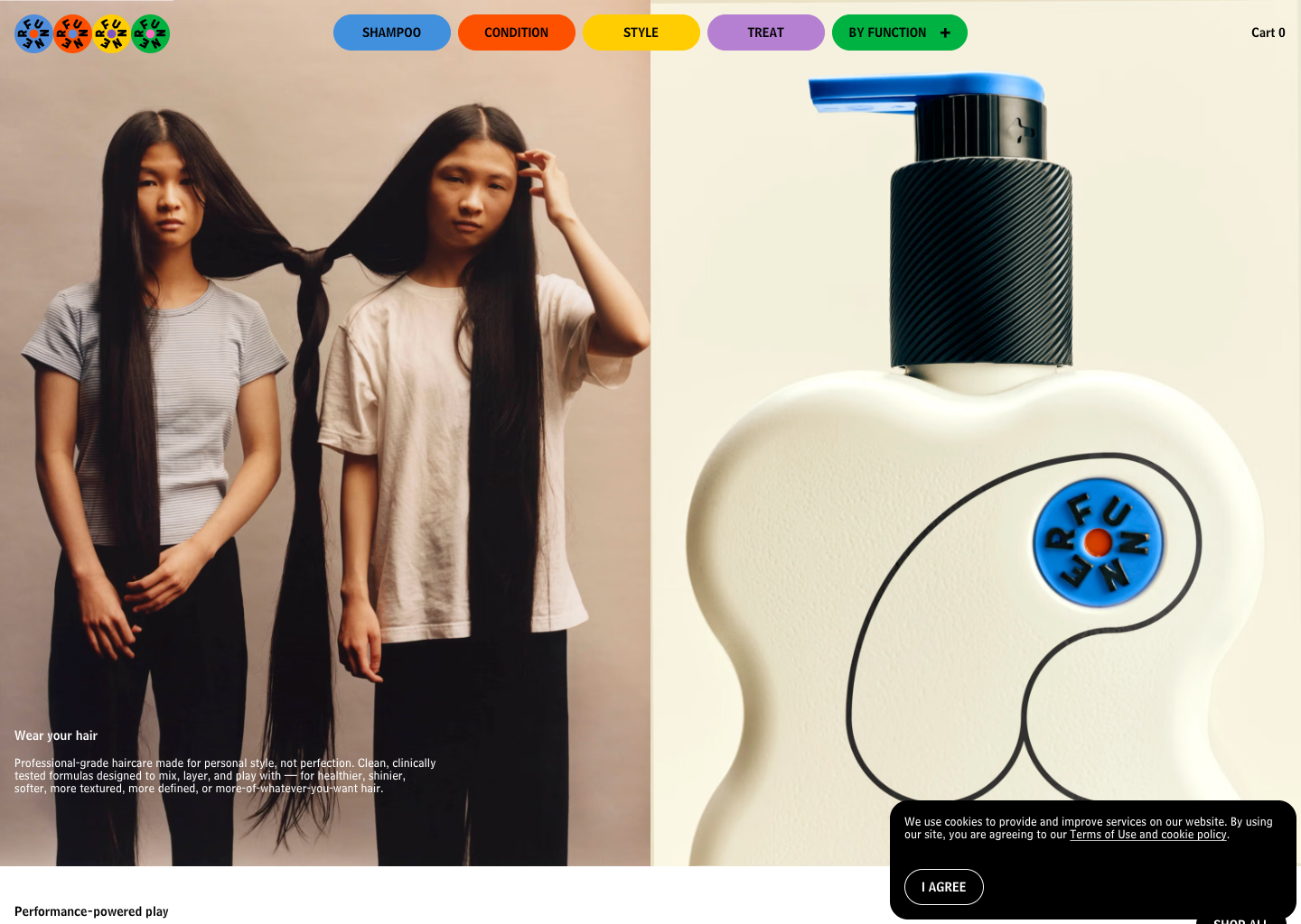 Funner | Professional Haircare for Hair You Want to Wear — website design on Landdding