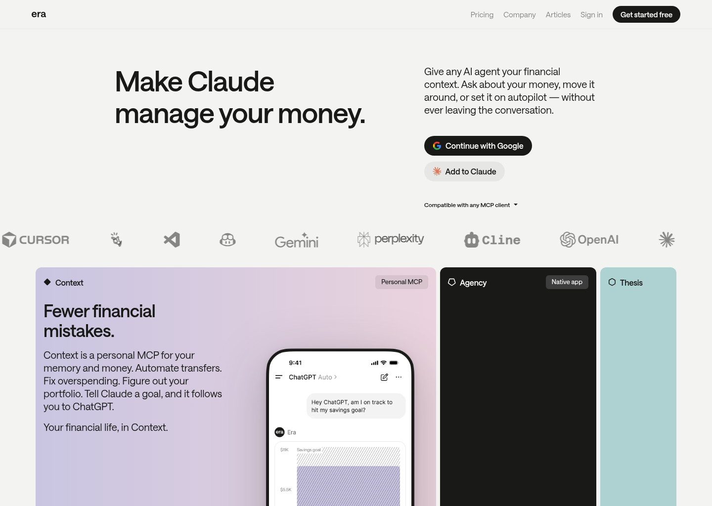 Era — website design on Landdding