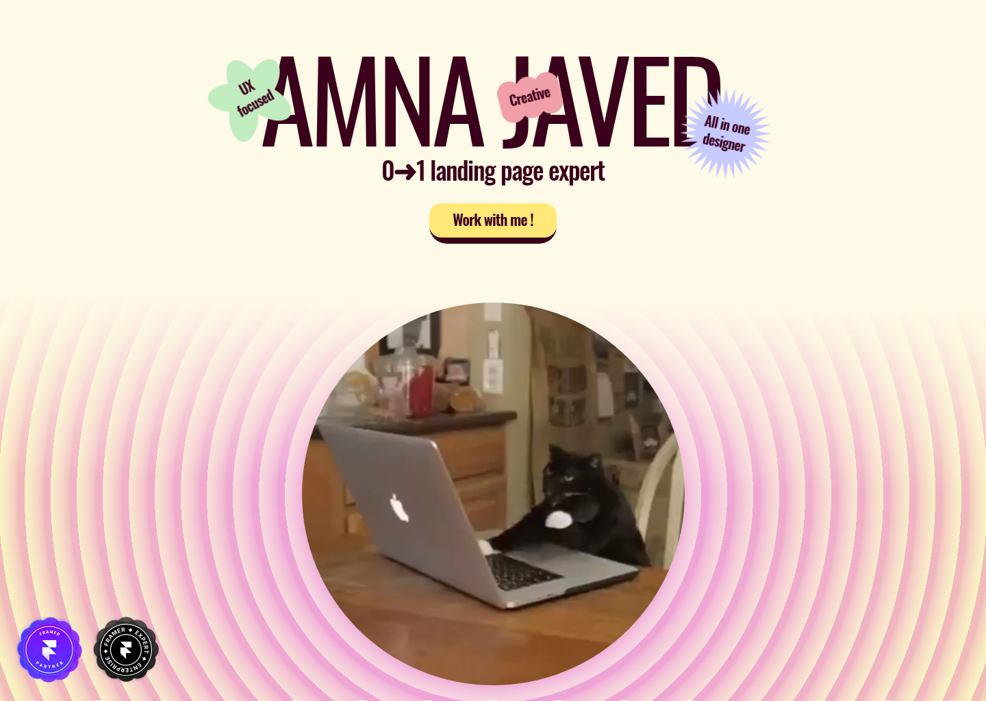 Amna Javed — website design on Landdding