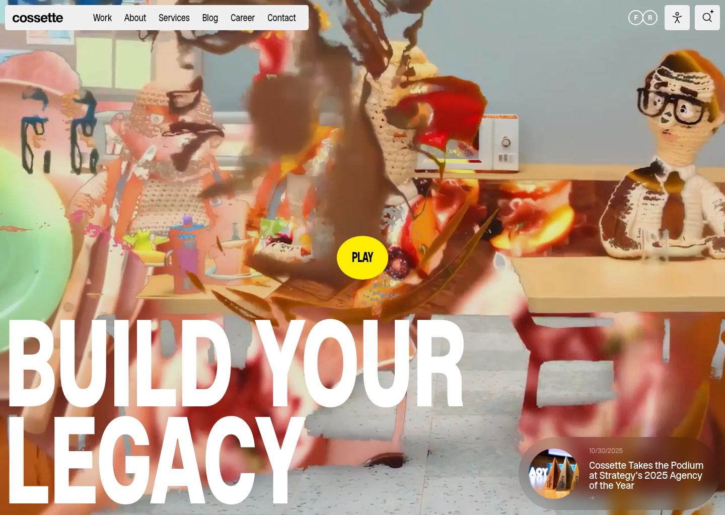 Cossette: Agence créative en marketing et communication — website design on Landdding