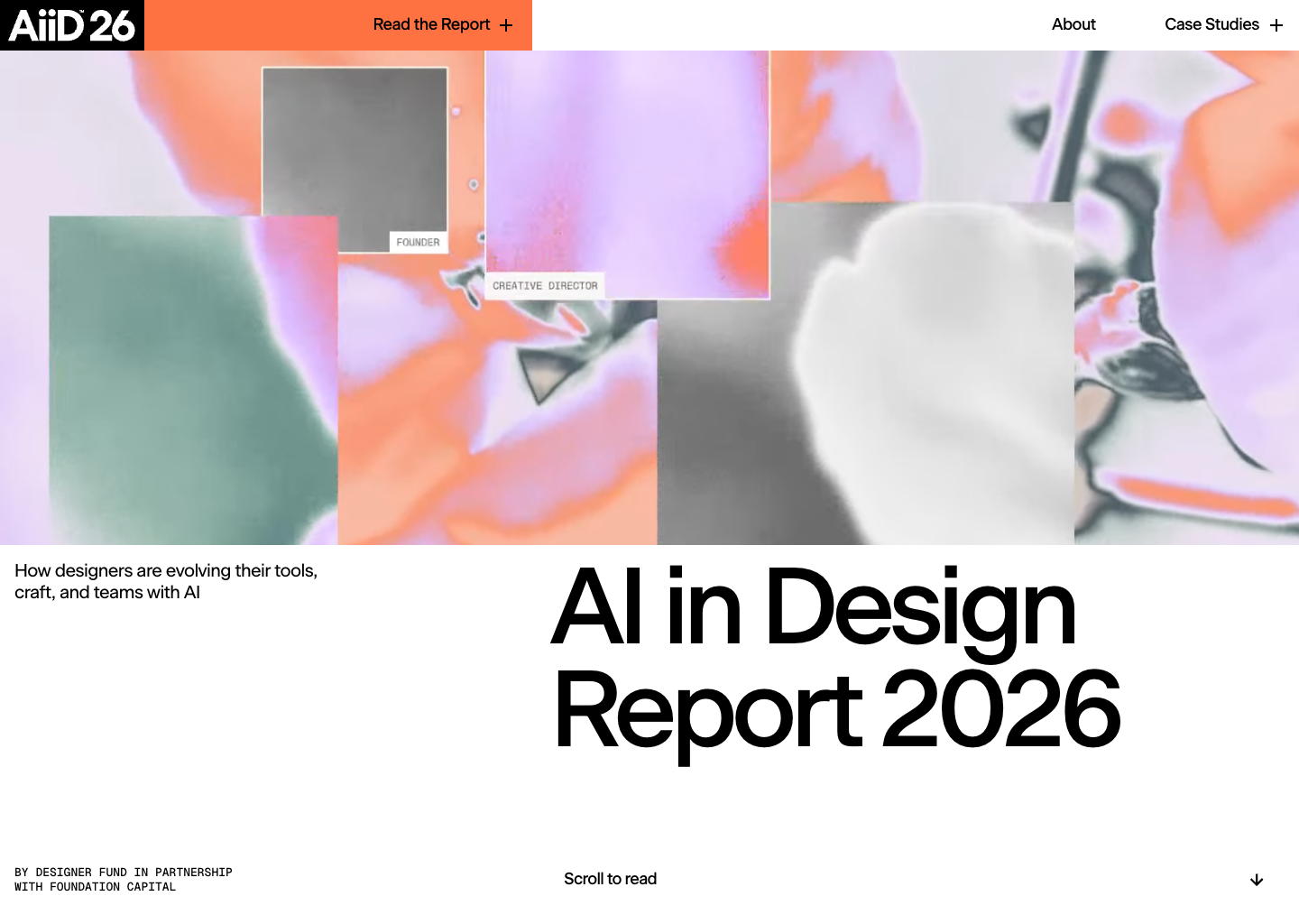 AI in Design Report 2026 — website design on Landdding