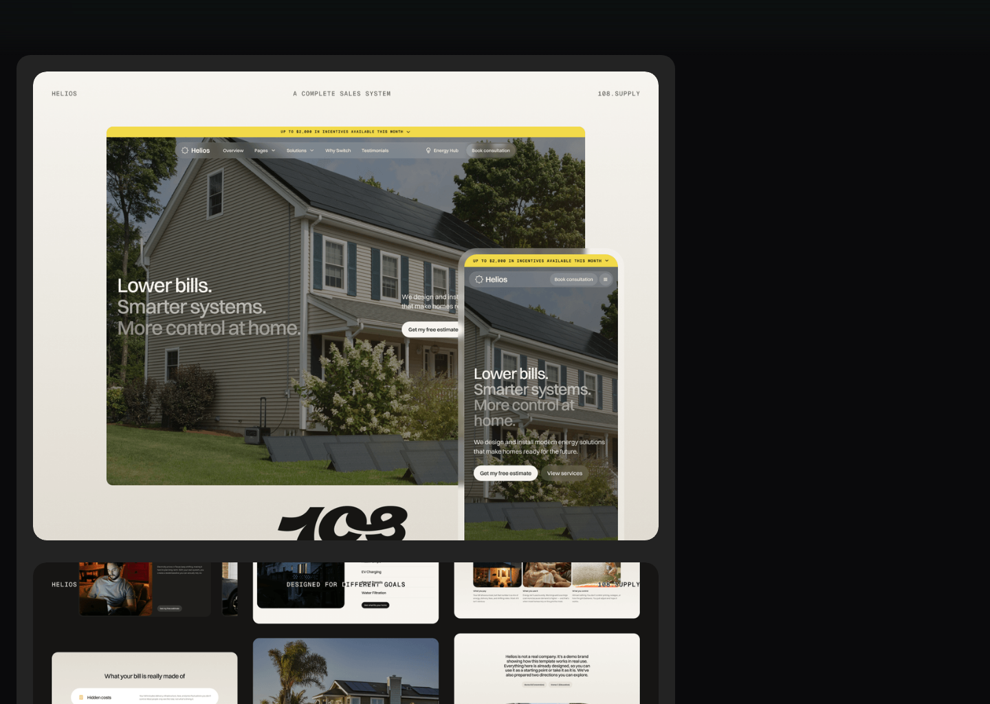 Helios - Solar & Energy Framer Template — website design on Landdding