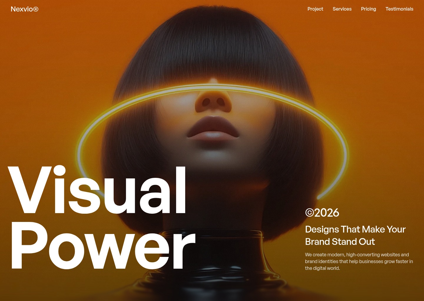 Nexvio –  Minimal Portfolio & Agency Template — website design on Landdding