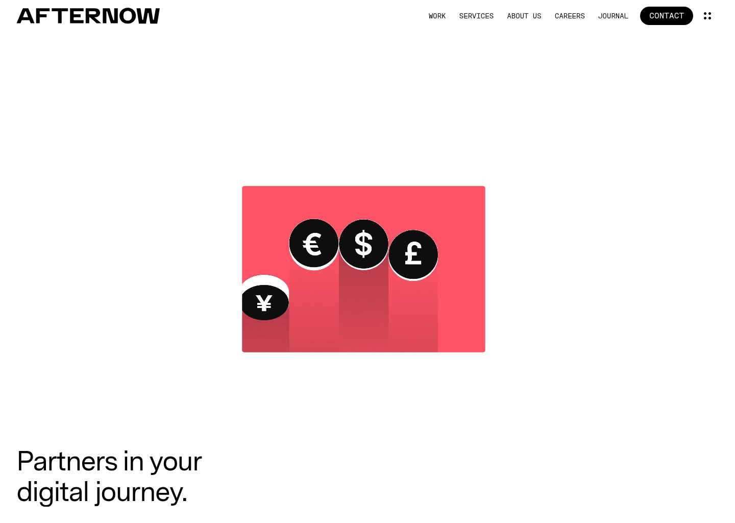 Afternow: Global Digital Agency — website design on Landdding