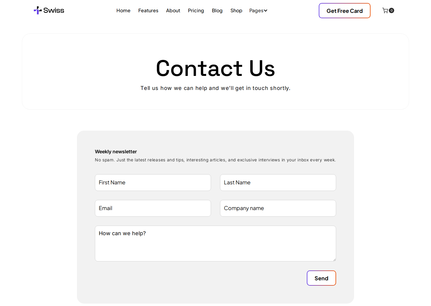 Swiss - Webflow HTML website template
