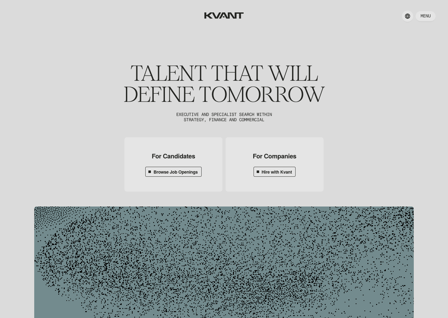 Kvant | Executive Search — website design on Landdding
