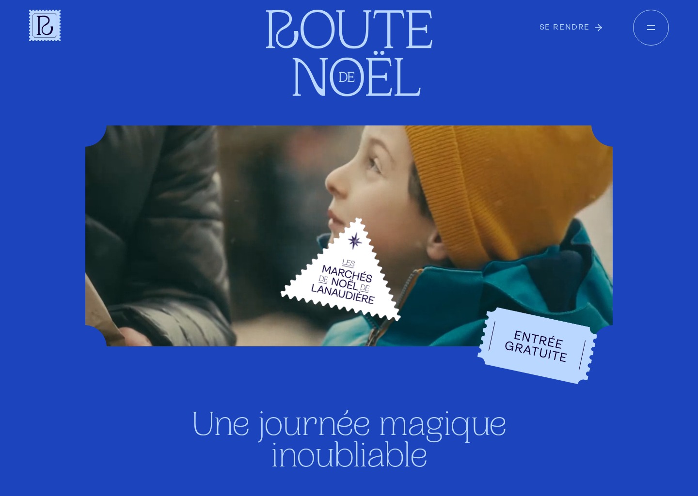 Route de Noël — website design on Landdding