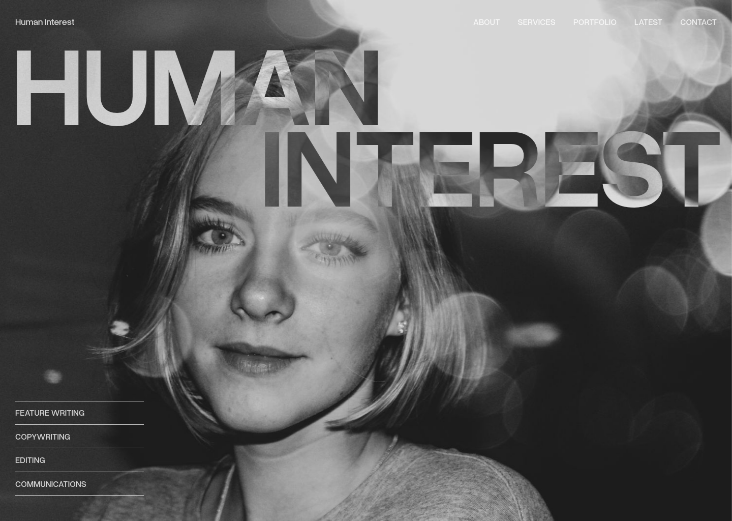 Human Interest — website design on Landdding