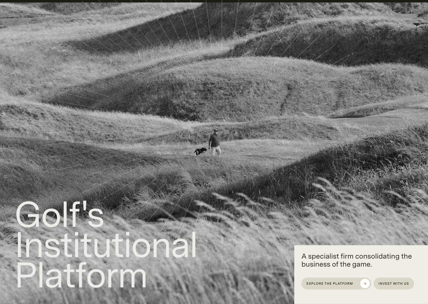 Old Tom Capital | Golf's Institutional Platform — website design on Landdding