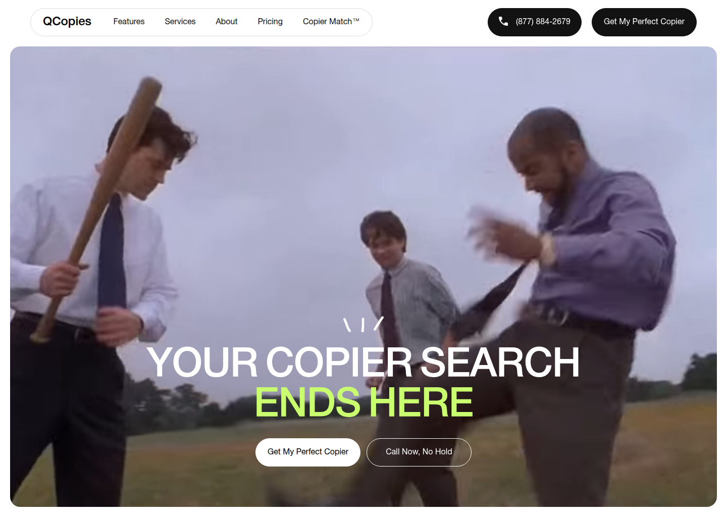 Quick Copies — website design on Landdding