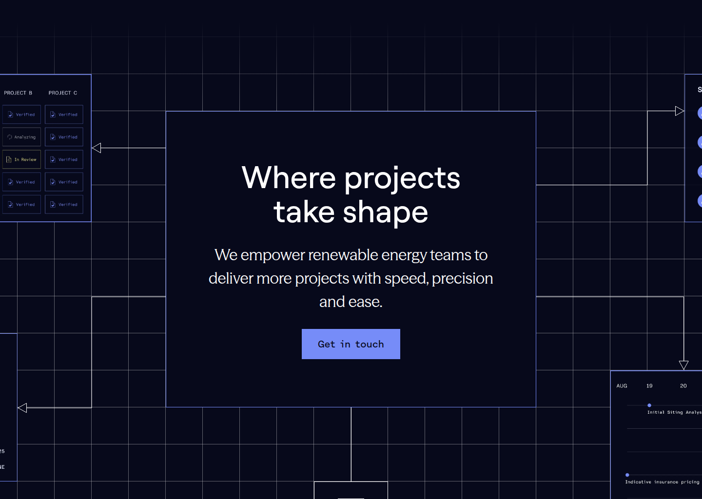 Euclid Power | Renewable energy project development solutions — website design on Landdding