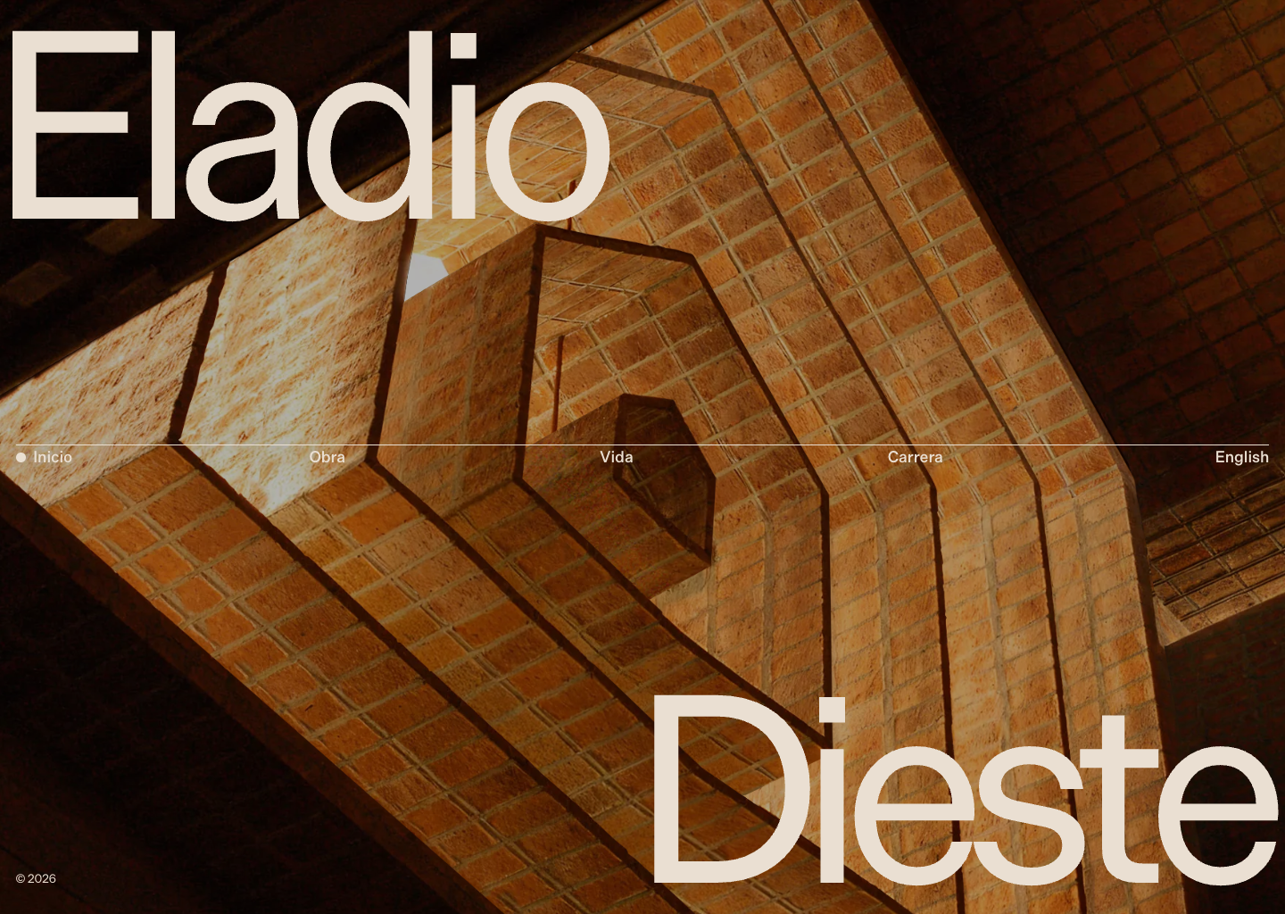 Eladio Dieste — website design on Landdding