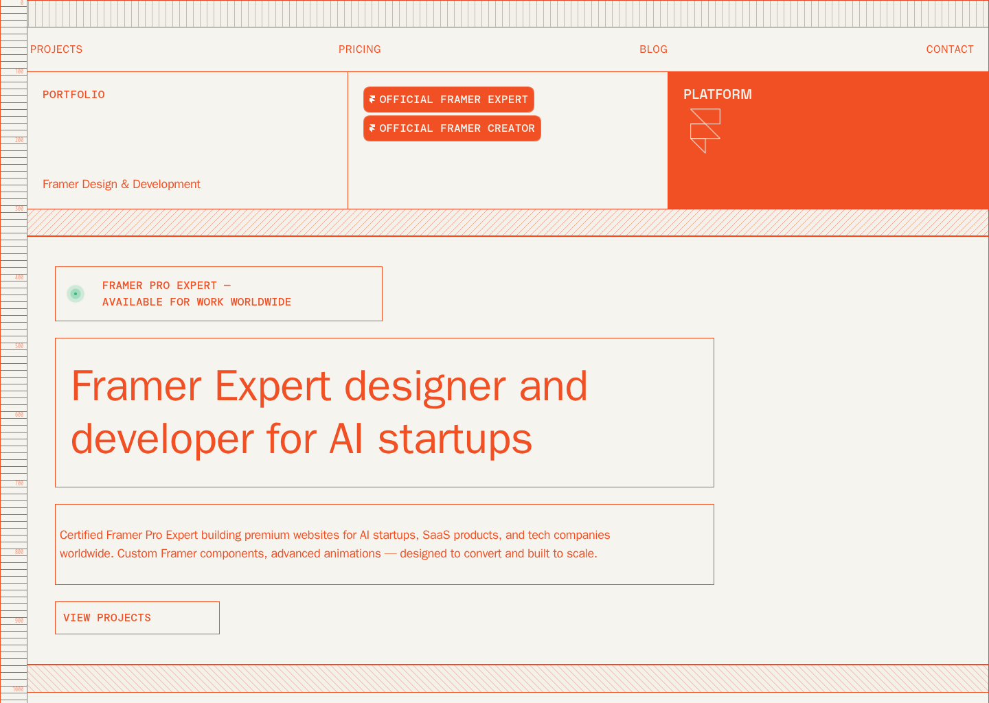 Francisc Toth · Framer Expert for High-Converting Websites — website design on Landdding