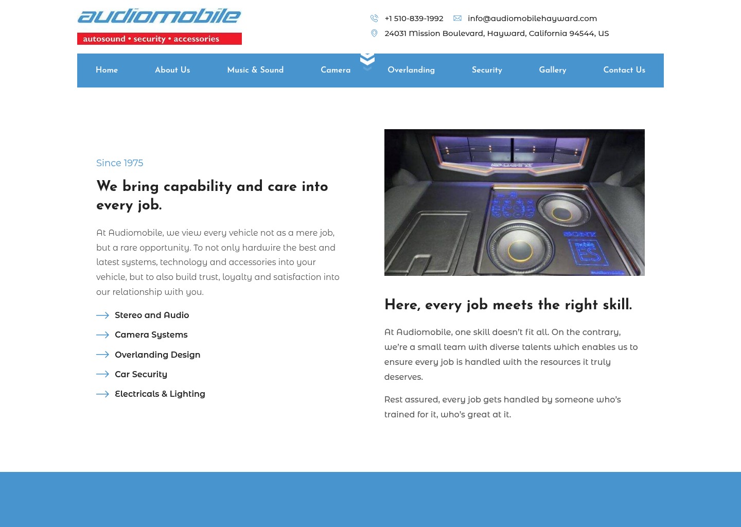 Home - Audiomobile — website design on Landdding