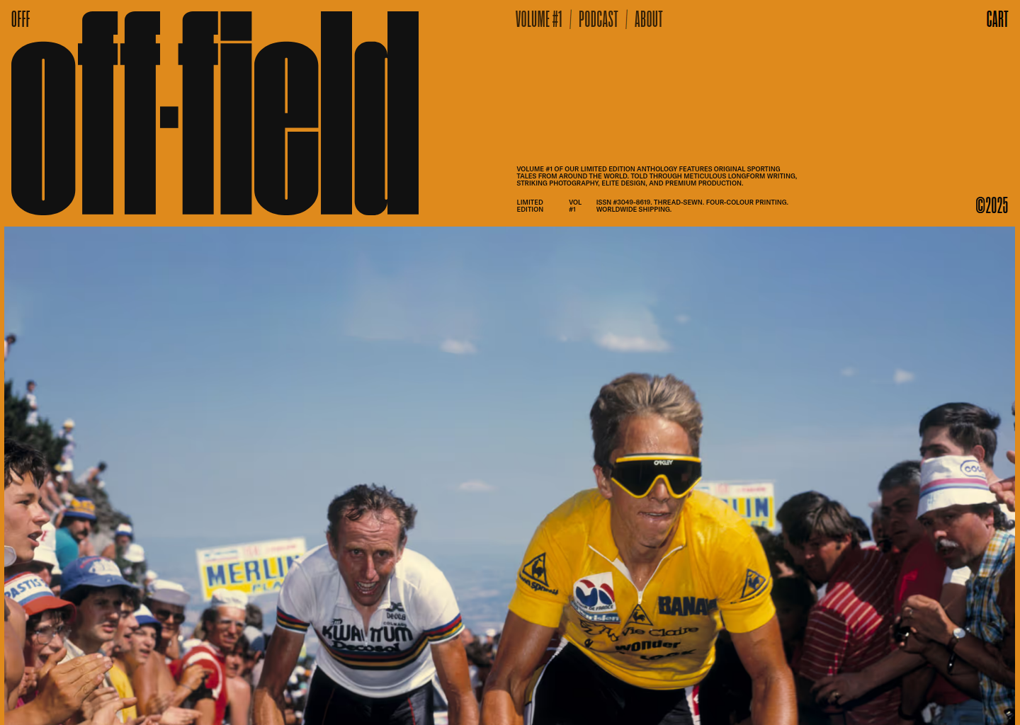 Off-Field - Untold and Unsung — website design on Landdding