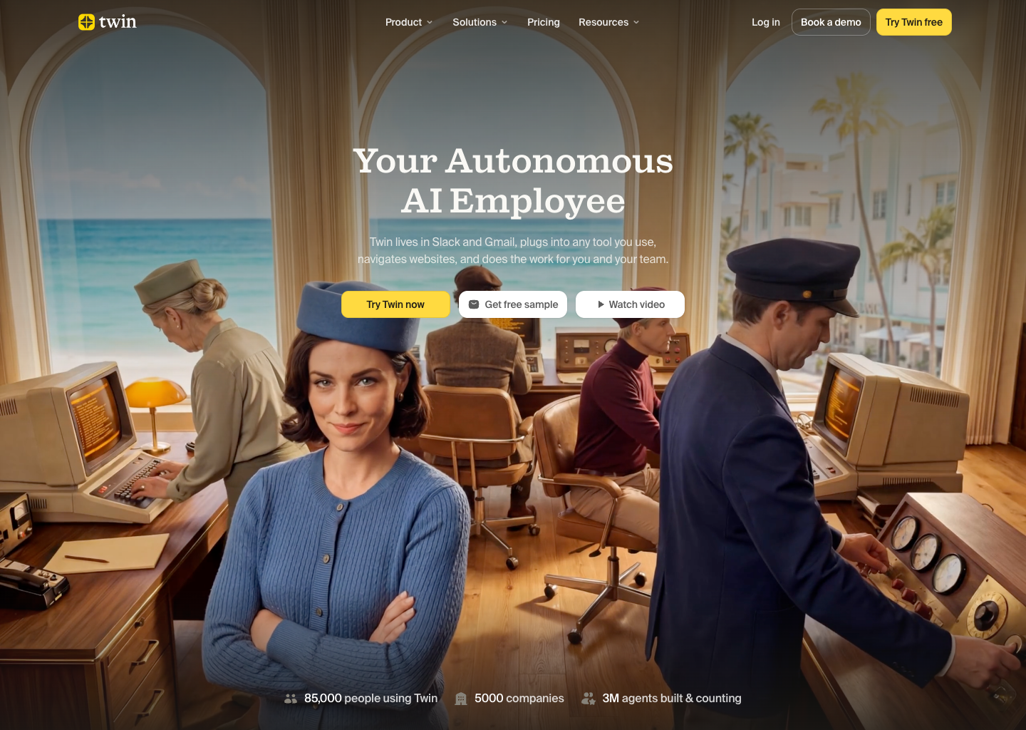 Twin - Automate your business — website design on Landdding