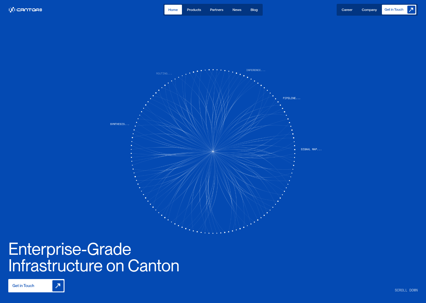 Cantor8 — website design on Landdding