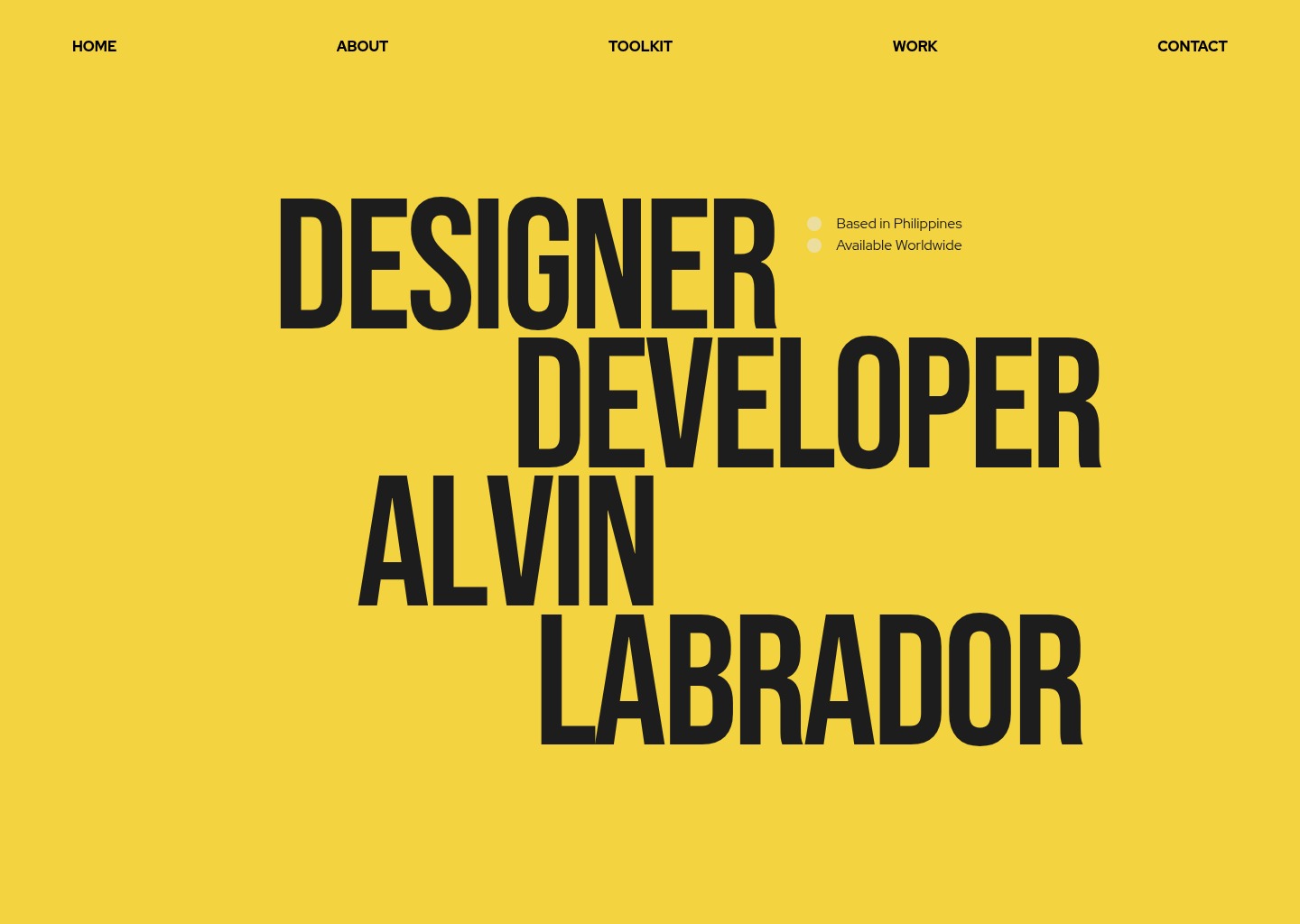 Alvin Labrador - Frontend Developer & UI Designer — website design on Landdding