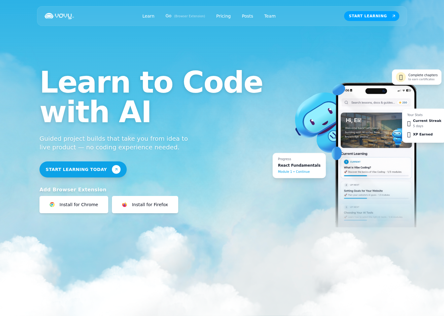 Vovy — website design on Landdding