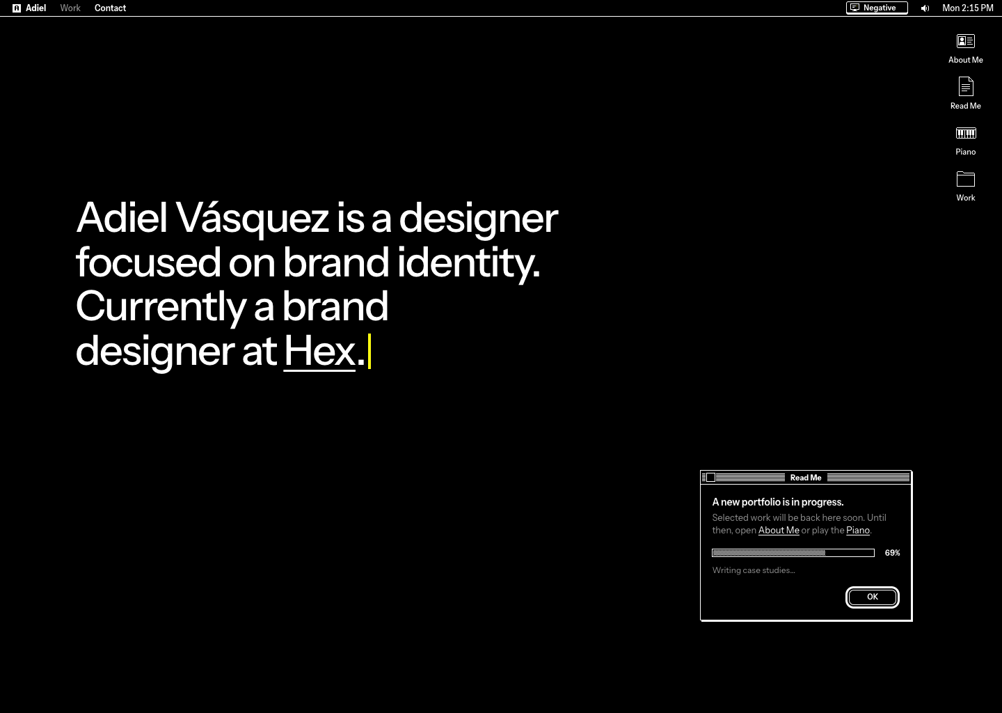 Adiel Vasquez | Digital Designer — website design on Landdding