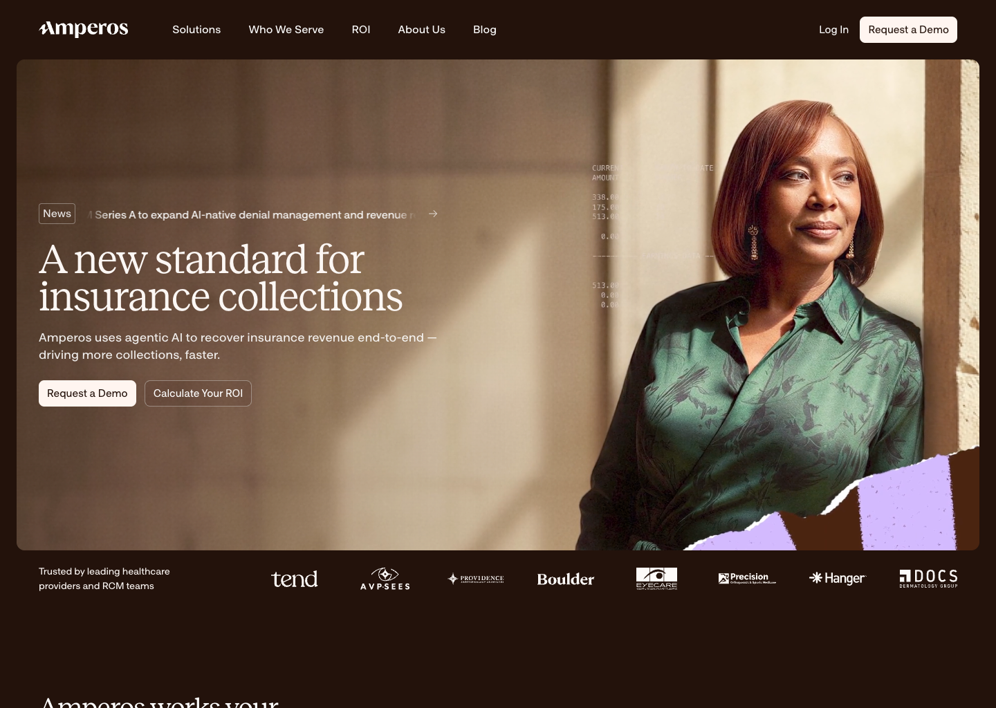 Home | Amperos — website design on Landdding