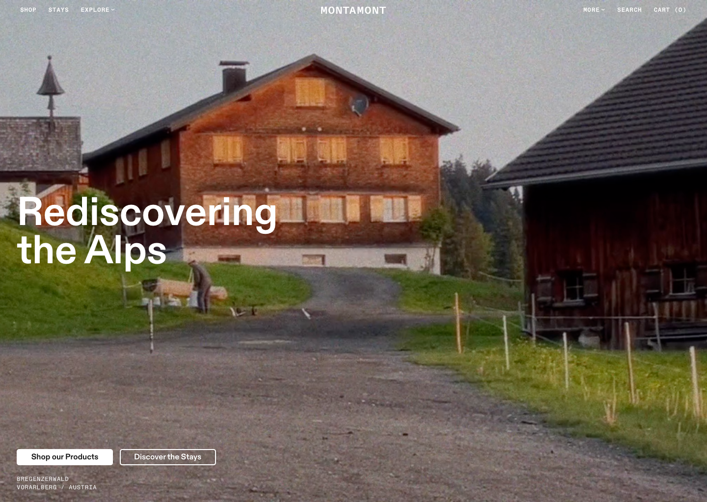 Home | Montamont: Rediscover the Alps — website design on Landdding