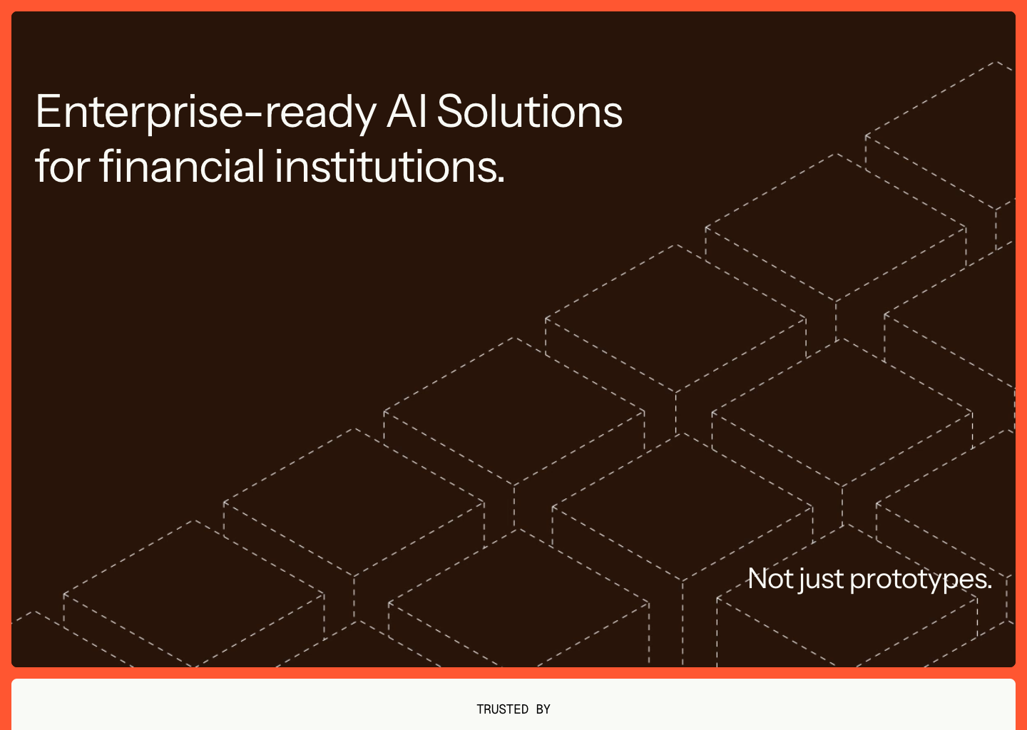 Production-Ready AI Solutions for BFSI | Vecton — website design on Landdding