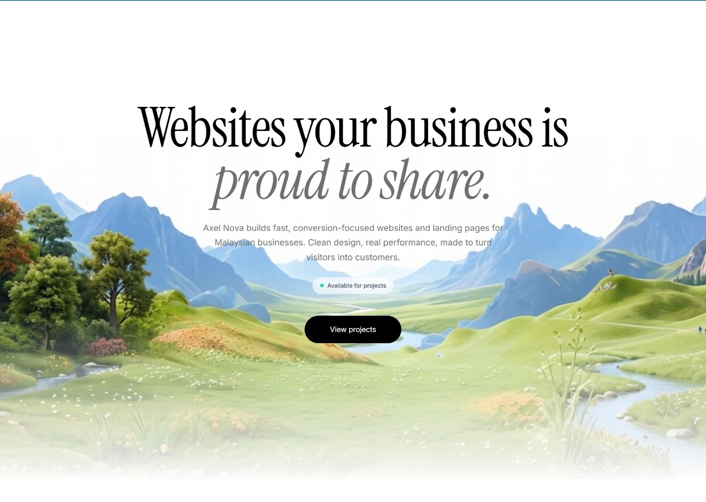 Axel Nova · Websites for Malaysian businesses — website design on Landdding