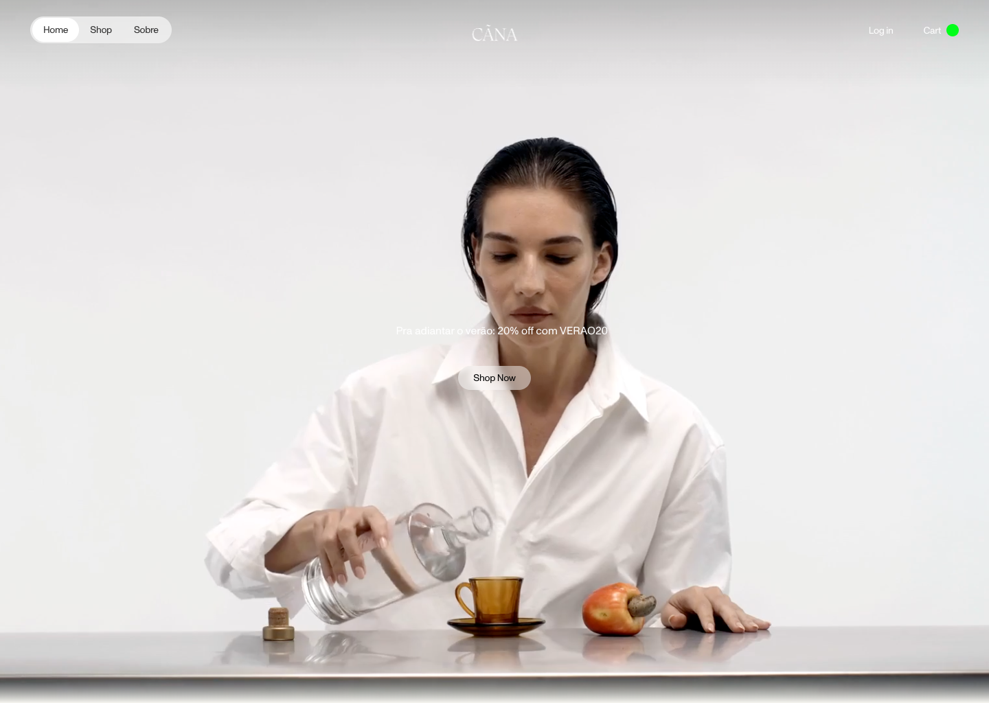 Cãna Cachaça — website design on Landdding