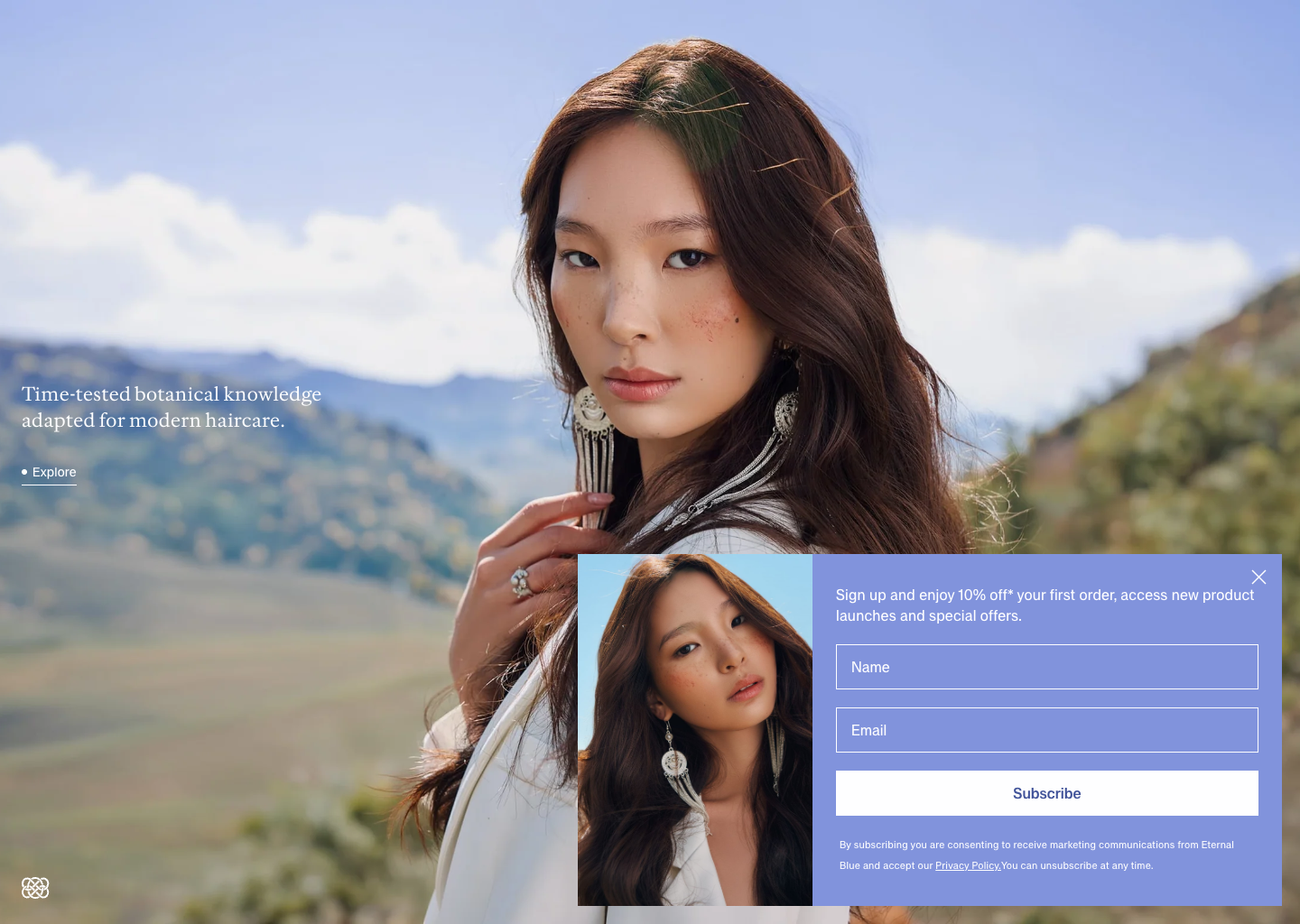 Premium Hair & Scalp Care – Eternal Blue Store — website design on Landdding