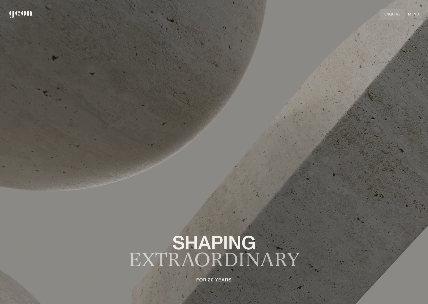 Shaping Extraordinary | Geon — website design on Landdding
