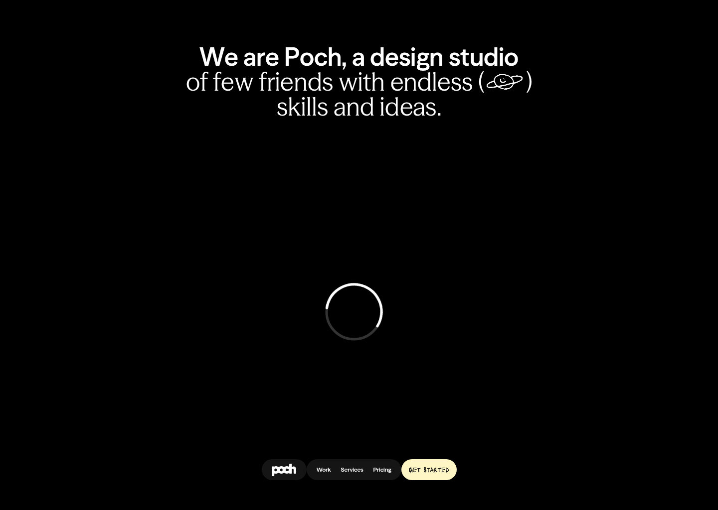 Poch Studio — website design on Landdding
